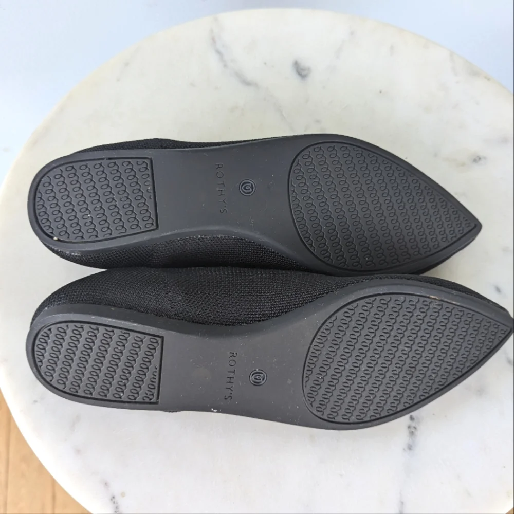 Rothy's Classic Black Pointed Toe Flats - Picture 11 of 11